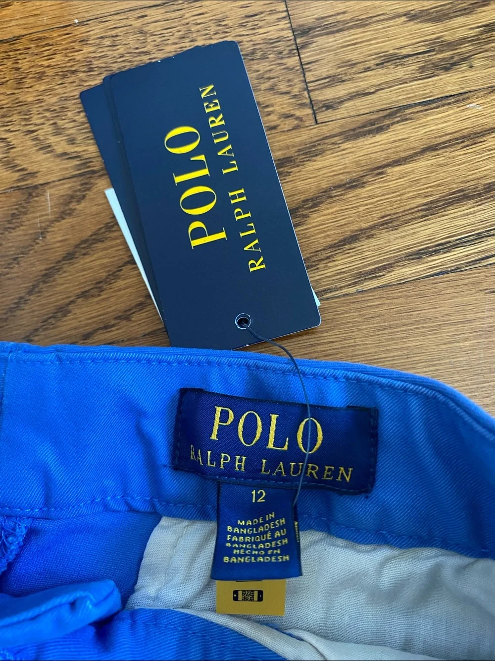 NWT Polo Ralph Lauren Blue Straight Fit Stretch Twill Shorts Boys Size 12